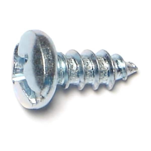 Midwest Fastener Sheet Metal Screw, #14 x 5/8 in, Zinc Plated Steel Pan Head Combination Phillips/Slotted Drive 03208 - main